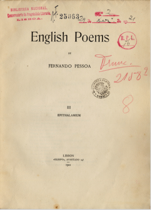 English Poems, Vol 02 of 2 by Fernando Pessoa Goodreads