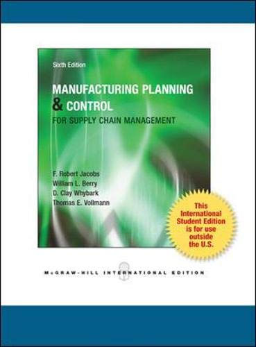 Manufacturing Planning & Control Supply by F.Robert Jacobs | Goodreads