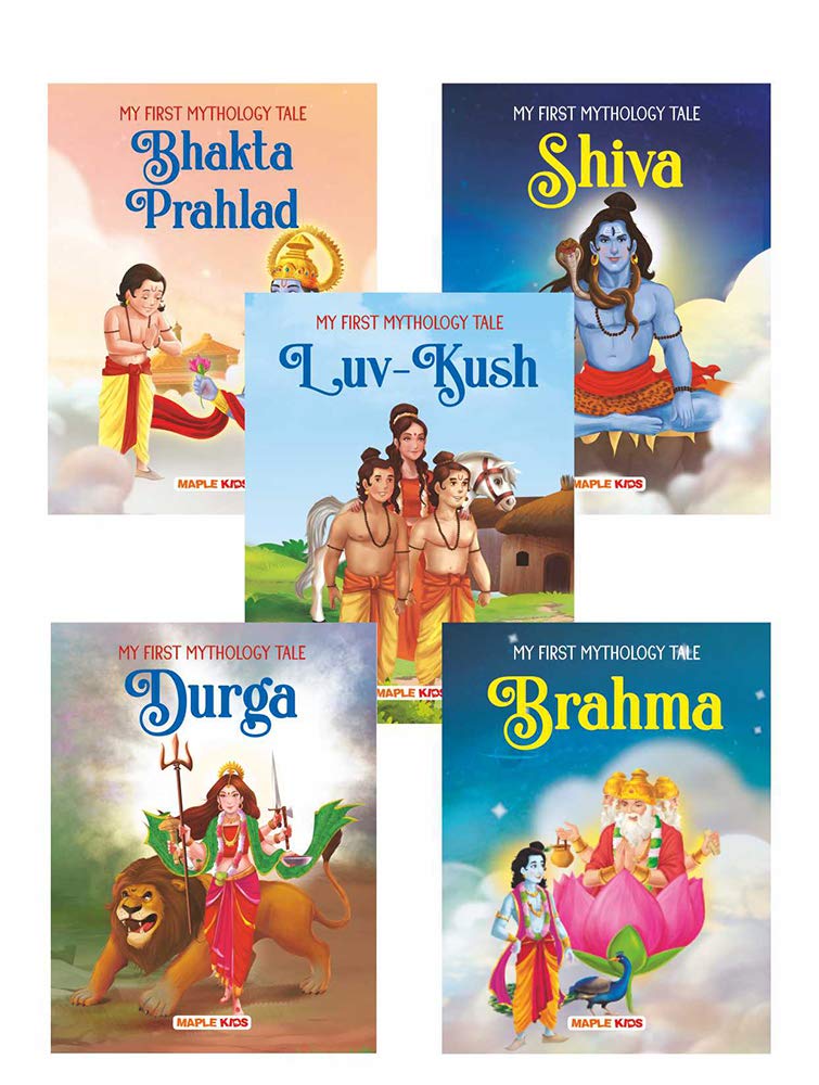 My First Mythology Stories (Illustrated) (Set of 5 Books) Story Book for Kids - Brahma, Shiva, Bhakta Prahlad, Luv-Kush, Durga