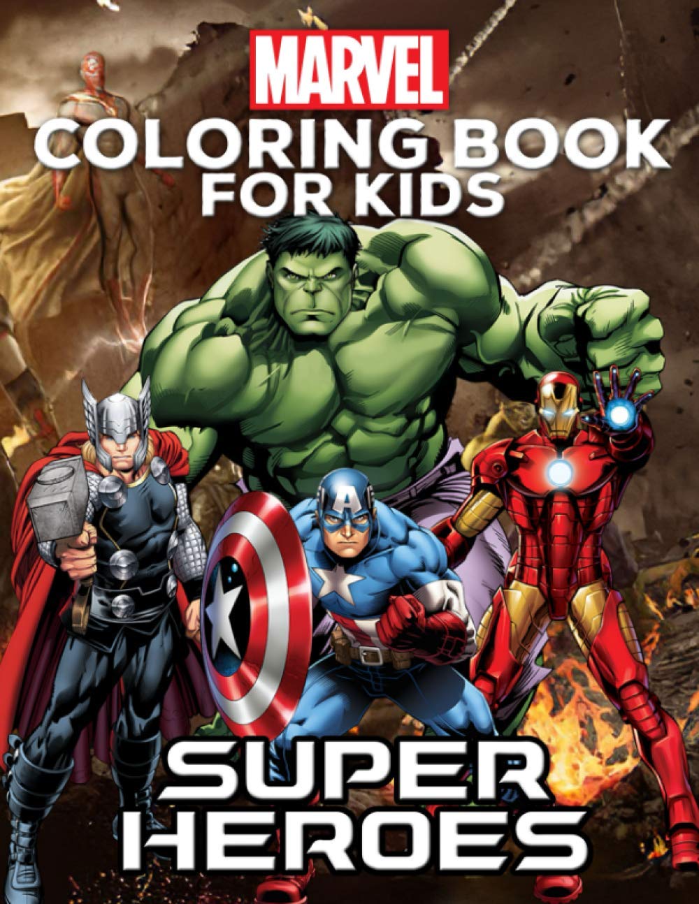 Marvel Super Heroes Coloring Book For Kids: An Easy Coloring Book For ...