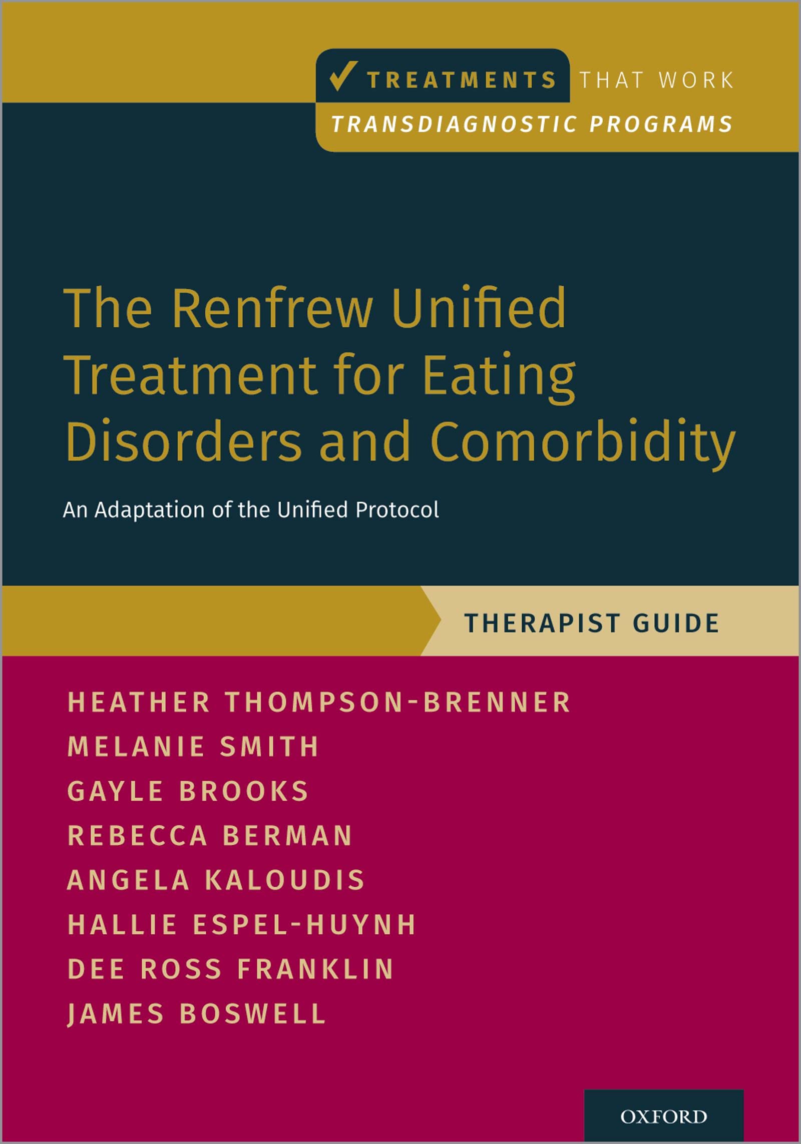 The Renfrew Unified Treatment for Eating Disorders and Comorbidity book cover