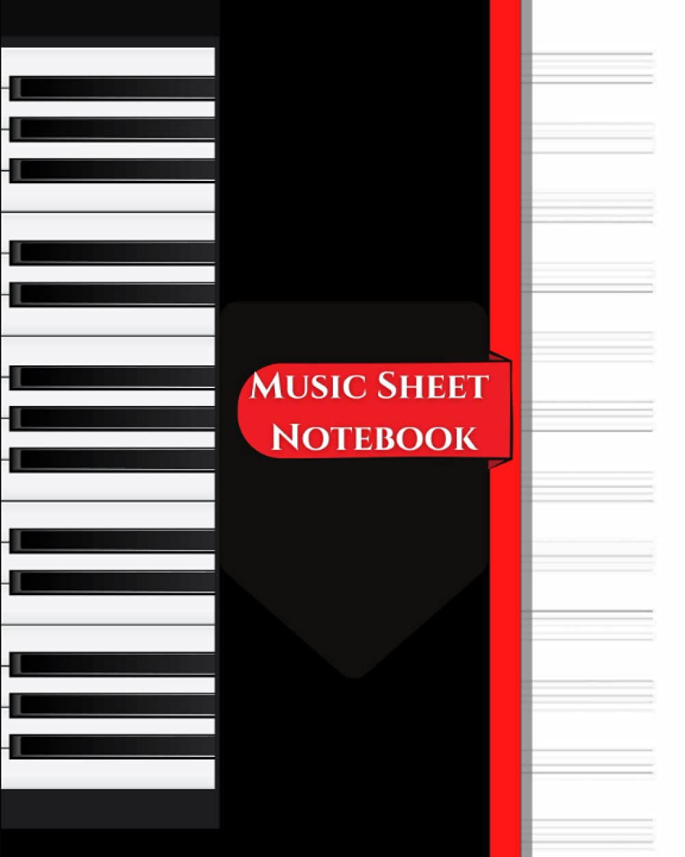 Music Sheet Notebook Blank music sheet. Musician’s Notebook. 8” x 10
