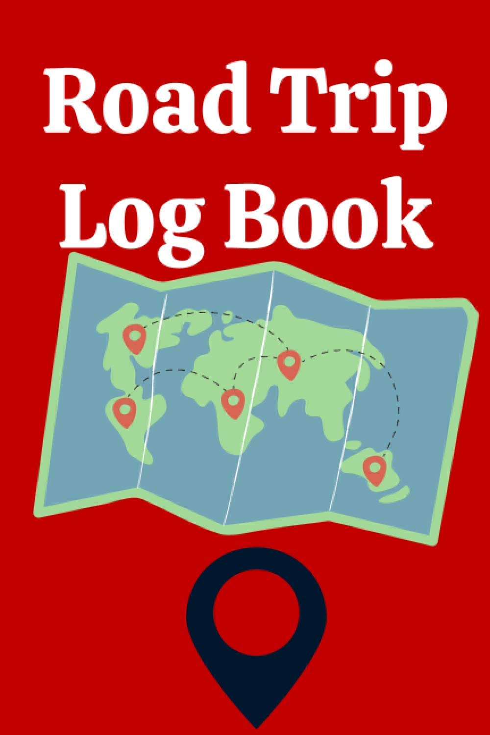 Road Trip Log Book Camping Journal & RV Travel Logbook, Red Vintage