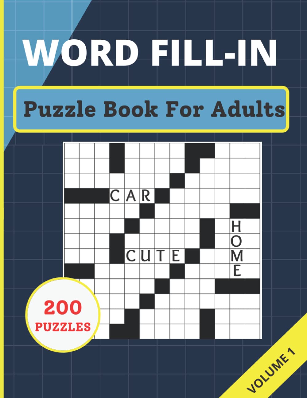 Word Fill-in Puzzle Books For Adults: Fill in Puzzle Book with 200 ...