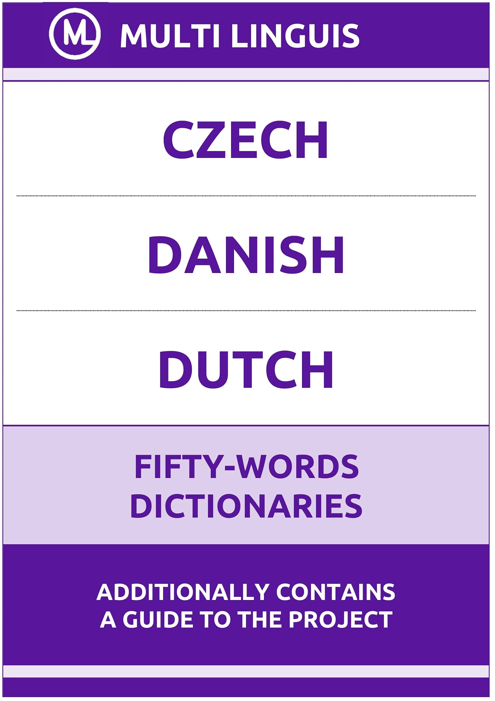 Czech‚ Danish‚ Dutch FiftyWords Dictionaries by Multi Linguis Goodreads