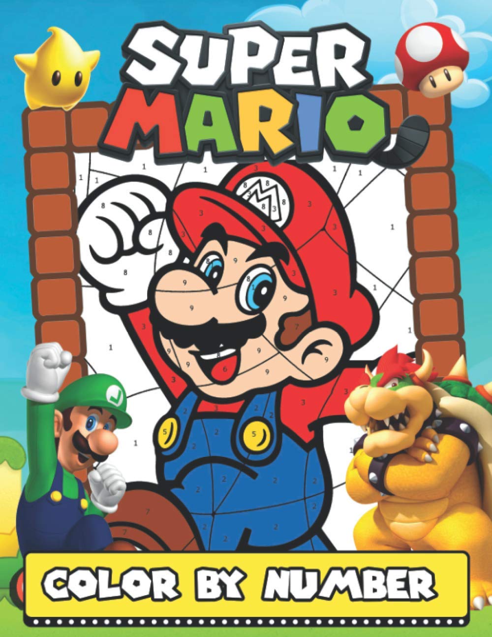 Super Mario Color By Number A Fun Book For Learning, Coloring