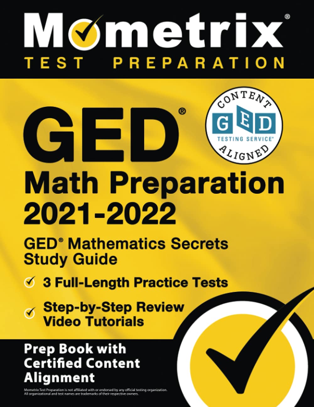 GED Math Preparation 20212022 GED Mathematics Secrets Study Guide, 3 FullLength Practice