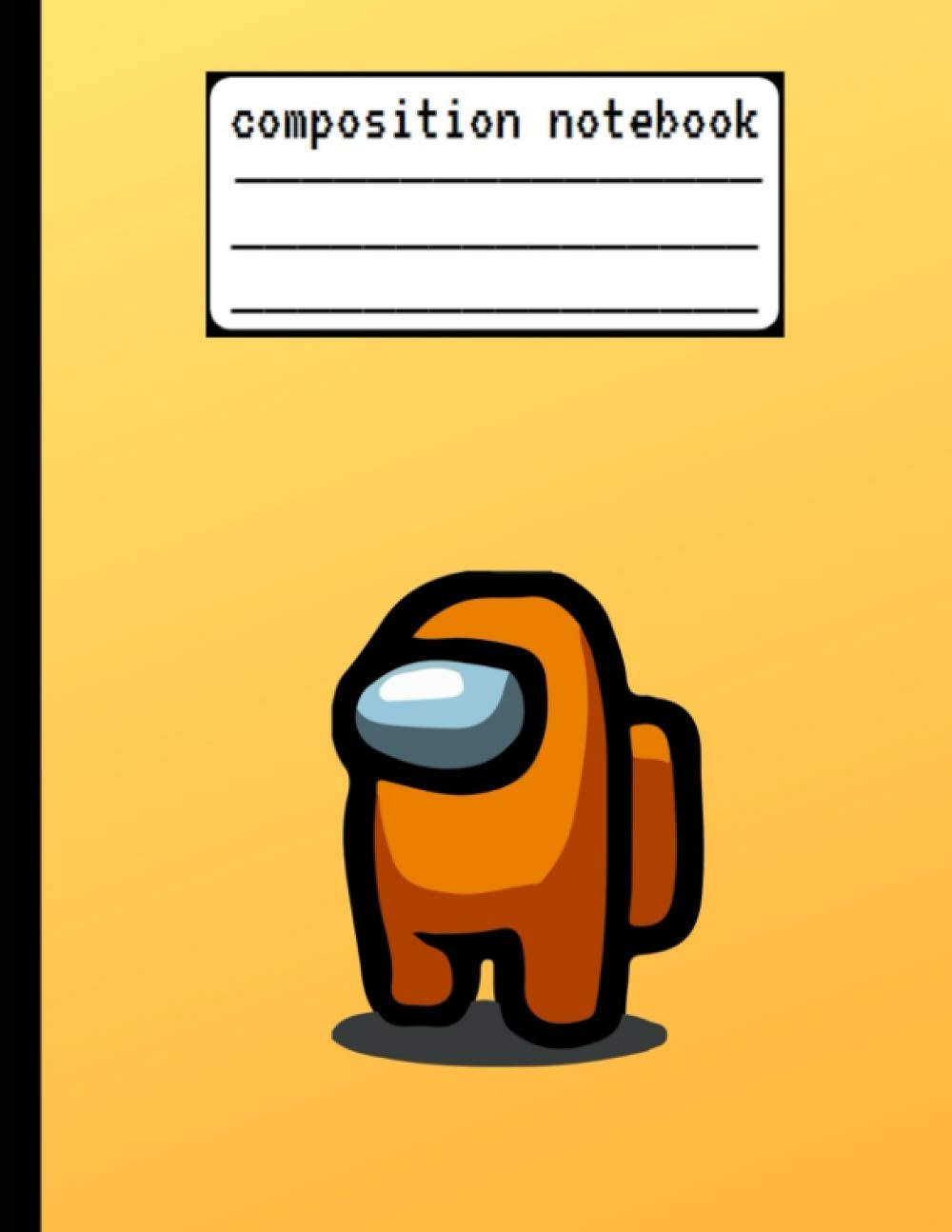 Among Us Orange Composition Notebook Wide Ruled Journal for Gamers and