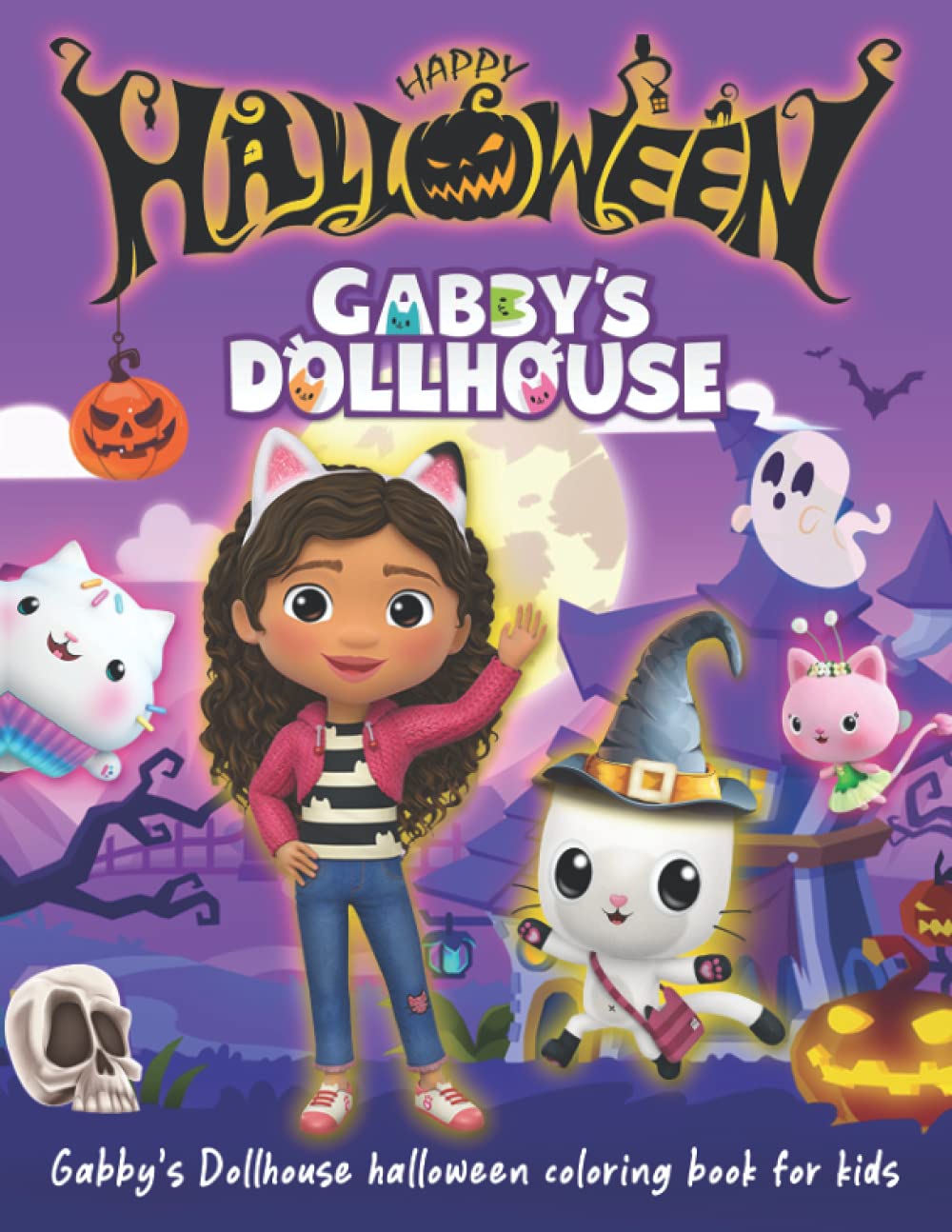 Gabby's Dollhouse Halloween Coloring Book: Halloween activity book by Dollhouse publisher ...