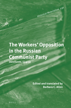 The Workers' Opposition in the Russian Communist Party book cover