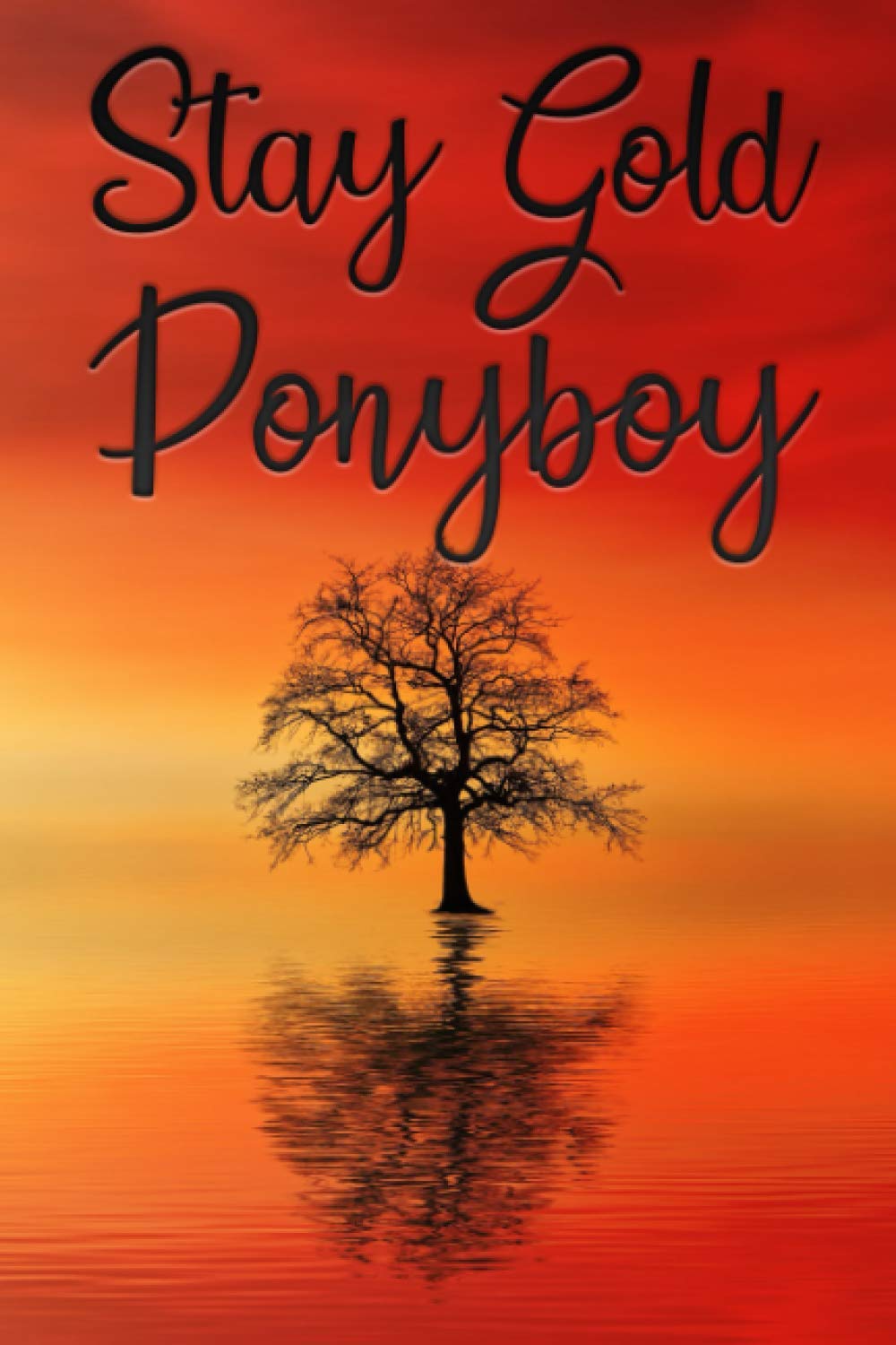 Stay Gold Ponyboy A Lined Notebook inspirational Motivational Johnny