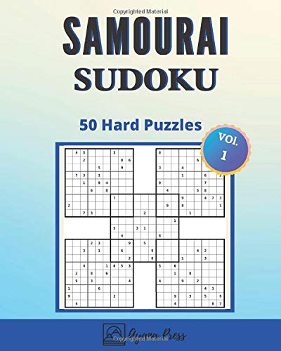 Samourai Sudoku - 50 Hard Puzzles - Large Print - Vol 1: 50 overlapping ...