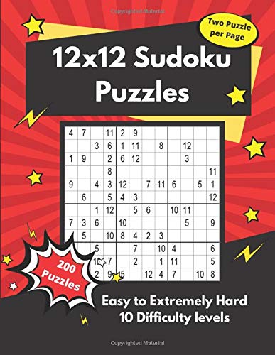 12x12 sudoku puzzles challenging mega sudoku for adults by somatomint 