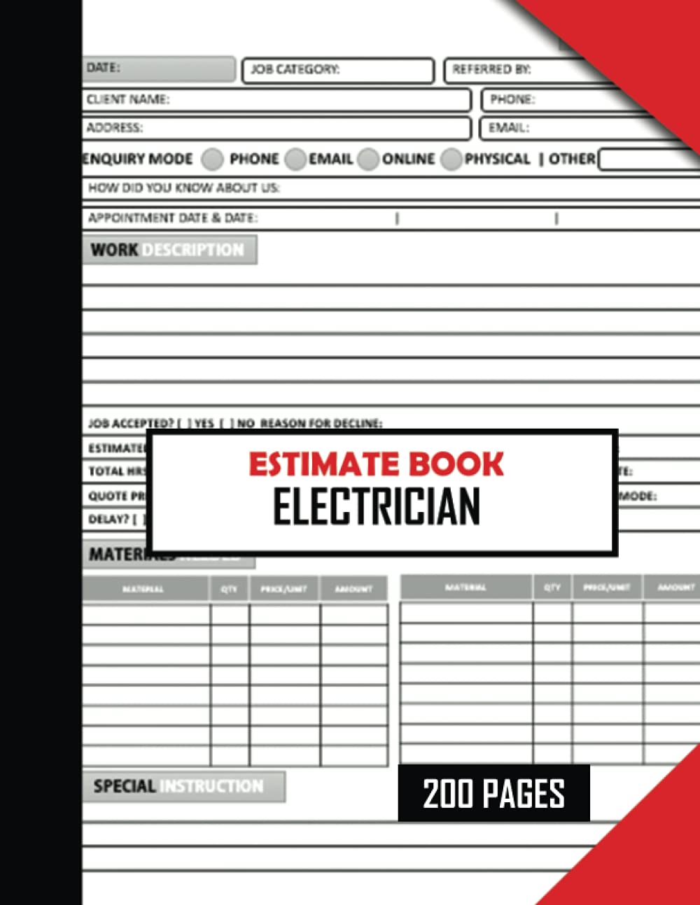 Estimate Book Electrician Estimate, Track Client Details, Sketch Job and Schedule Daily