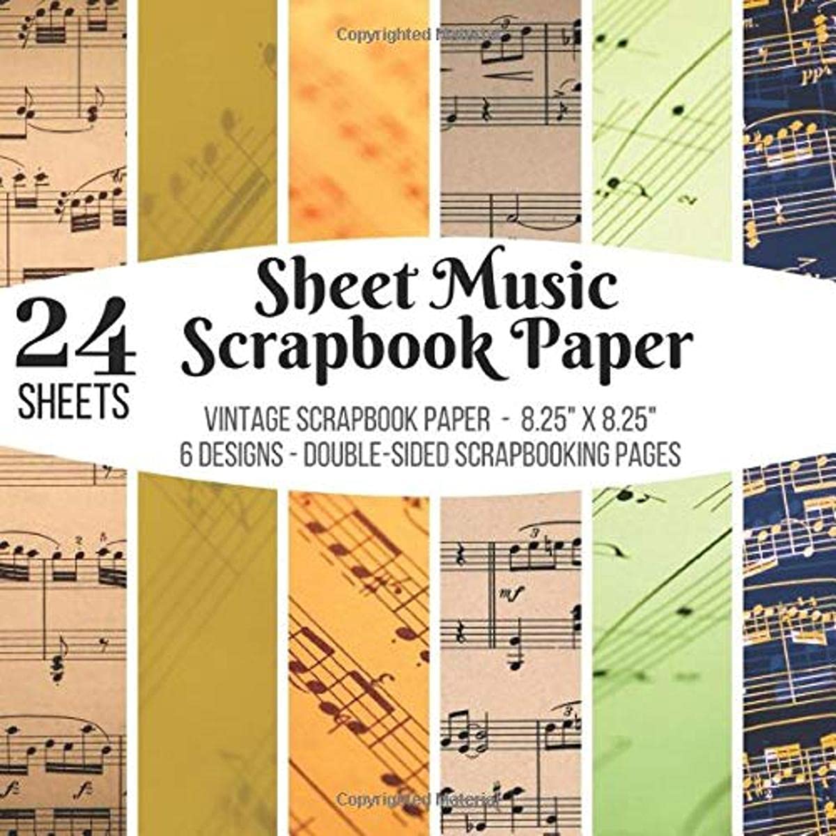 Sheet Music Scrapbook Paper Doublesided for Scrapbooking 24 Sheets