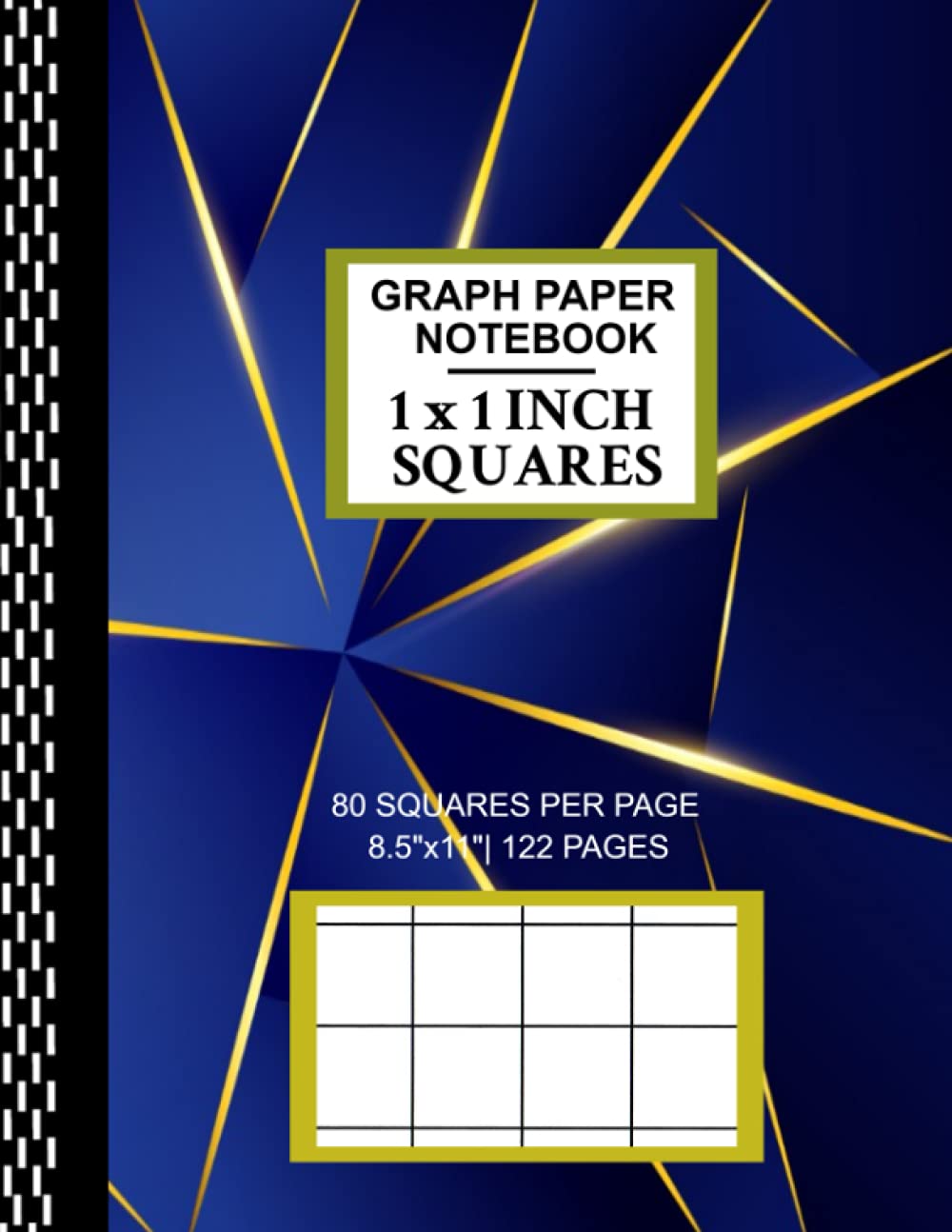 Graph Paper Notebook 1 x1 Inch Squares 122 Pages Thick Solid Lines by