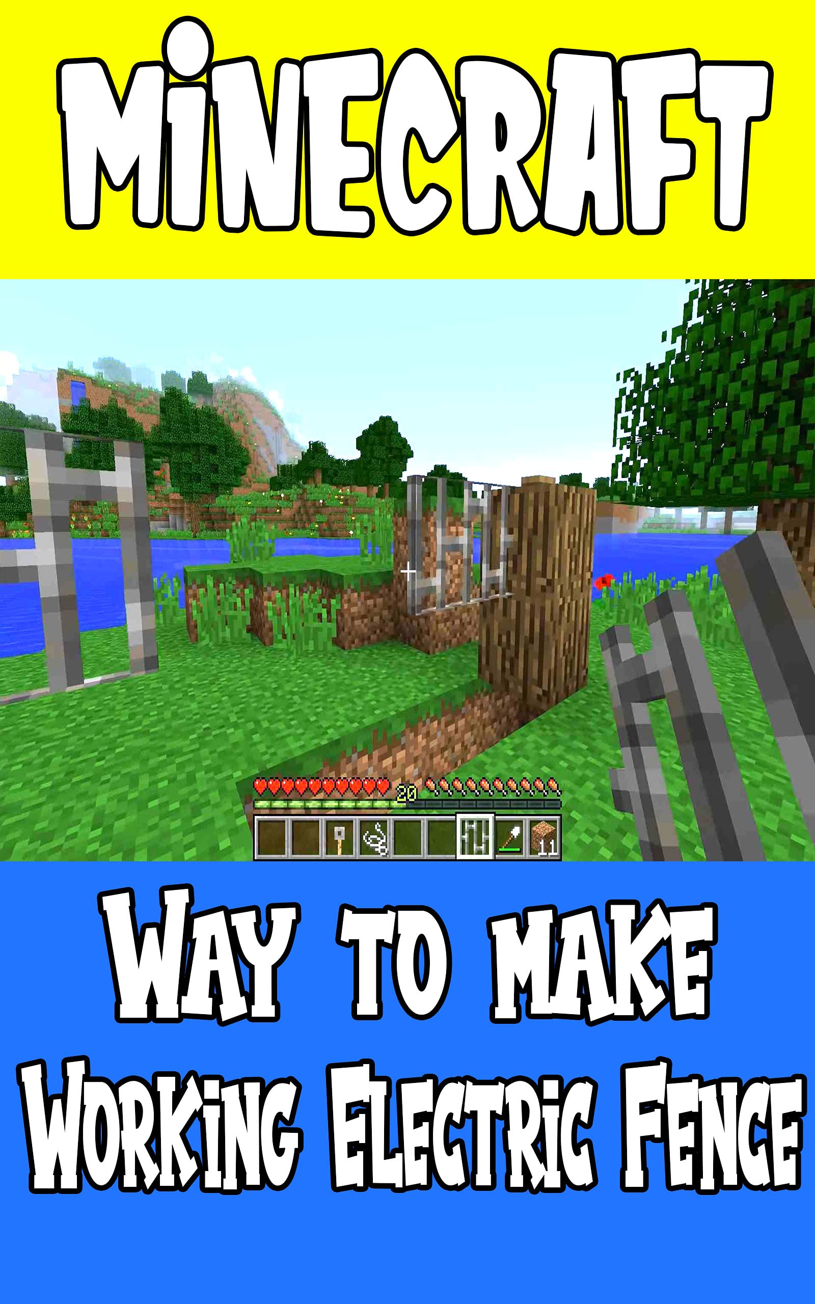 Minecraft Book Way to make Working Electric Fence Minecraft Guide by