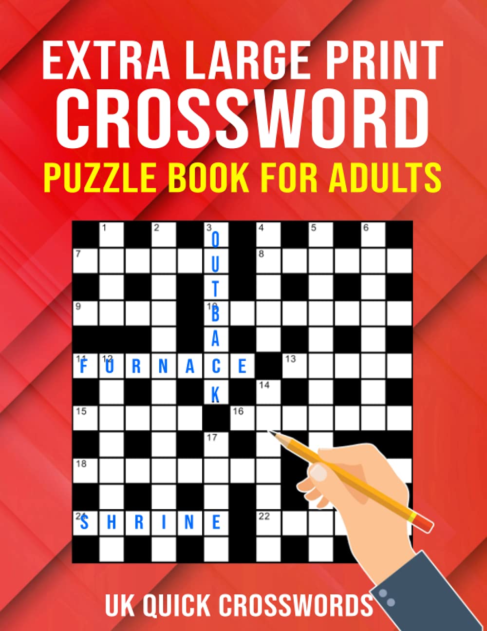 Extra Large Print Crossword Puzzle Book for Adults UK Quick