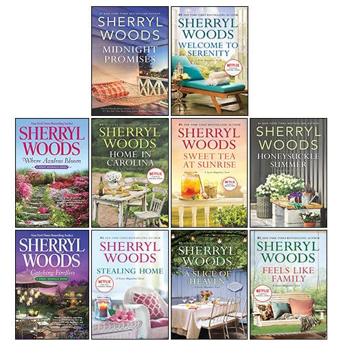 The Sweet Magnolias Series Books 1 - 10 Collection Set by Sherryl Woods NETFLIX book cover