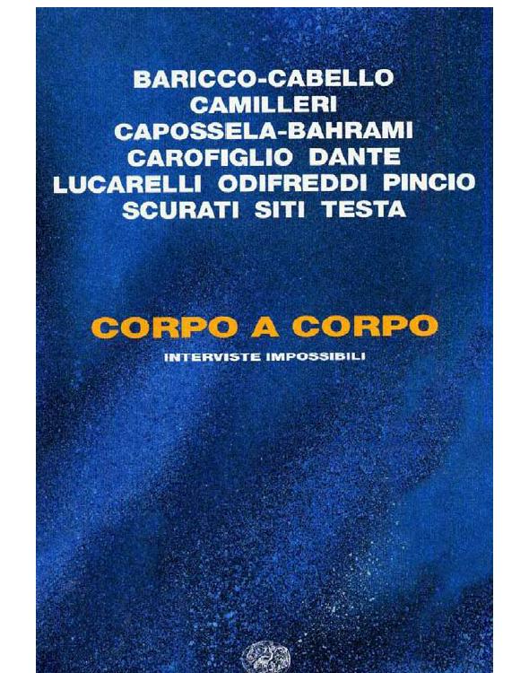 Corpo a corpo. Interviste impossibili book cover