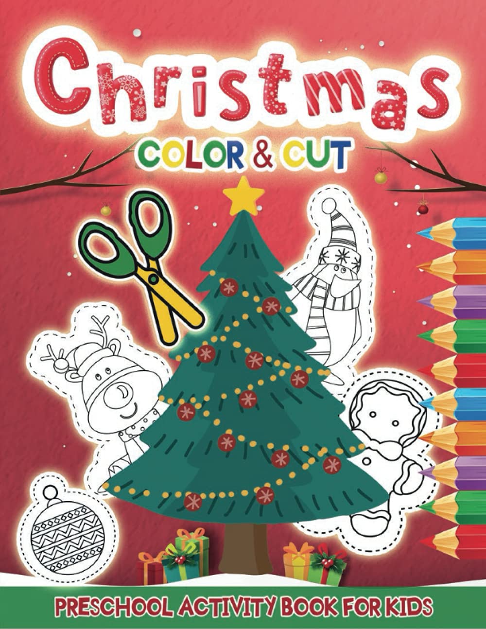 Christmas Color Cut Preschool Activity Book Scissor Skills Workbook christmas-color-cut-preschool-activity-book-scissor-skills-workbook