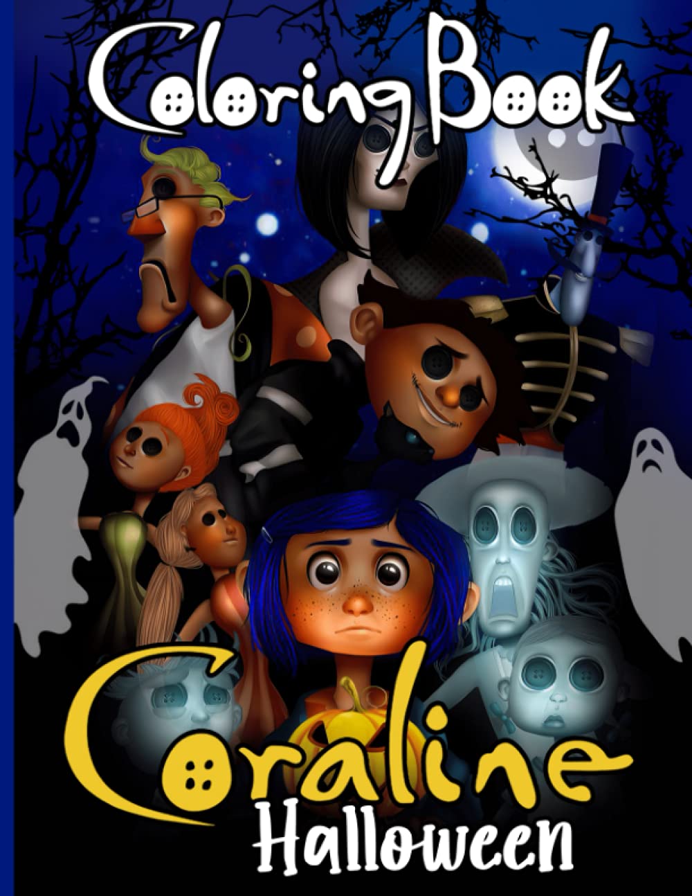 Coraline Halloween Coloring Book: Coraline Halloween Confidence And ...