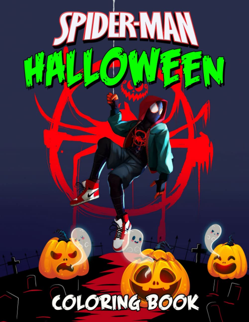 Spiderman Halloween Coloring Book: Lots Of Relieving Stress Patterns ...