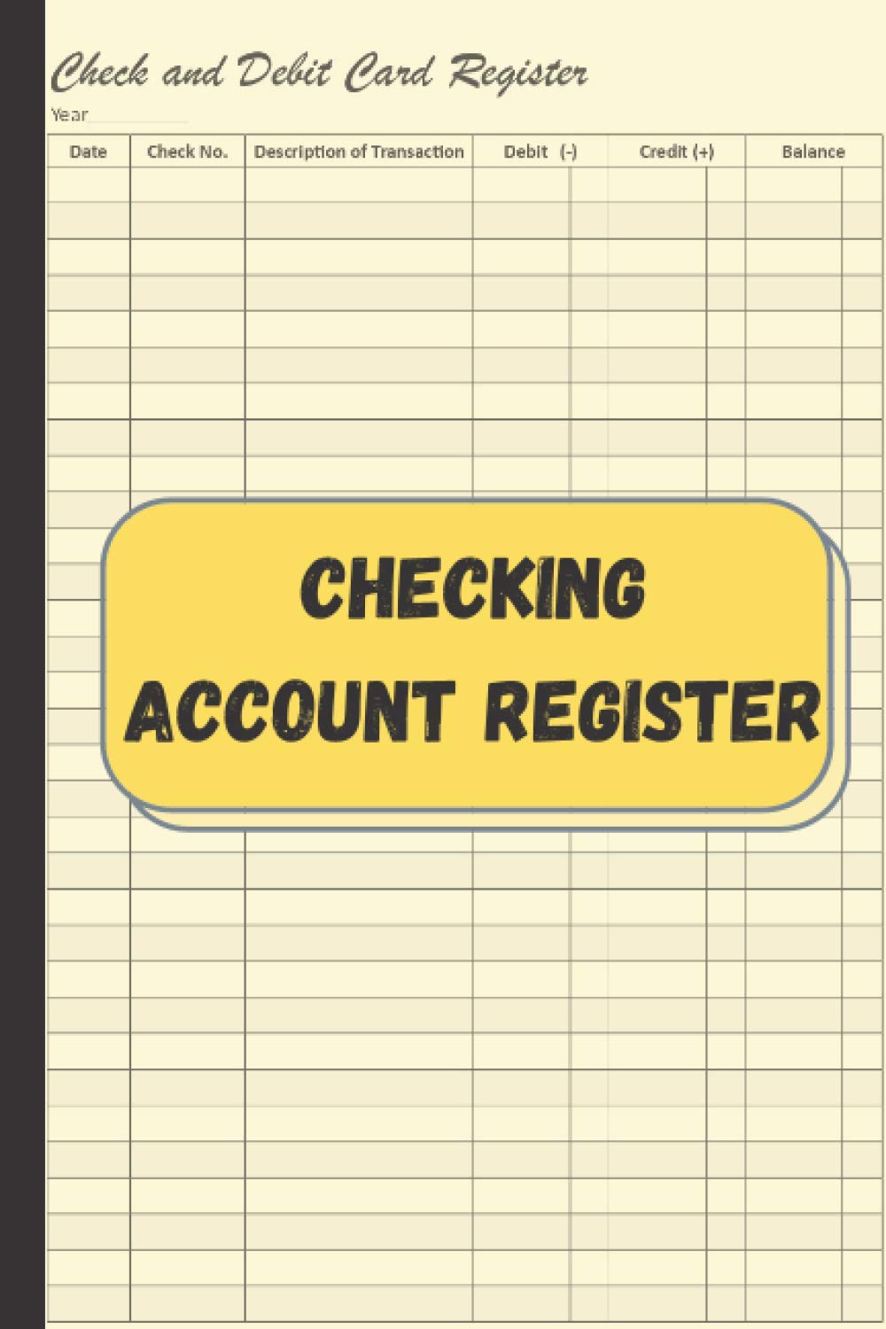 Checking Account Register ledgers for personal finance checking
