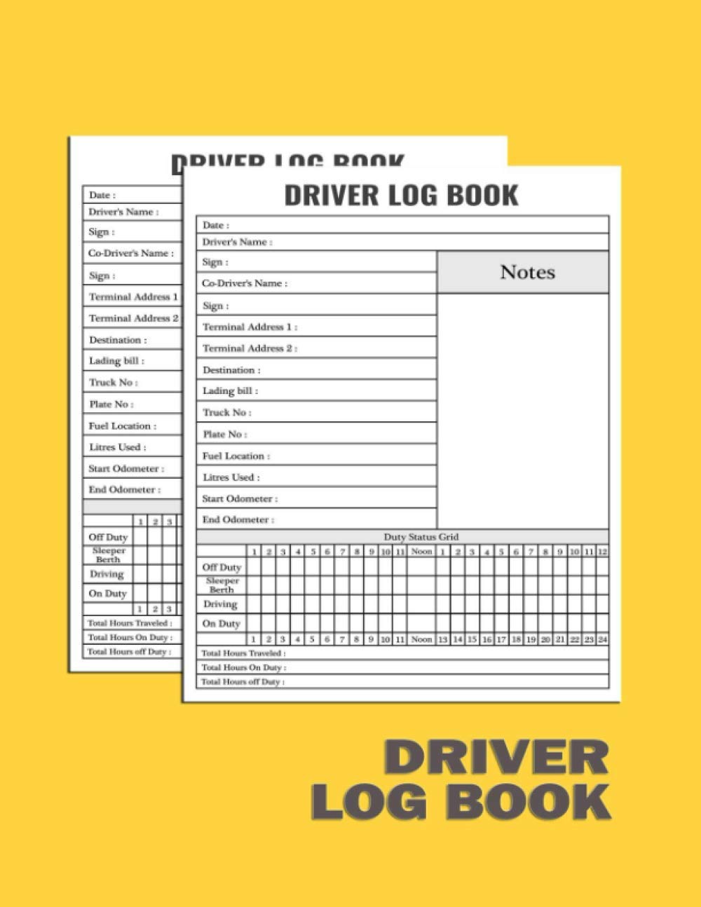 Driver log book Driver's daily log book journal , Perfect truck driver
