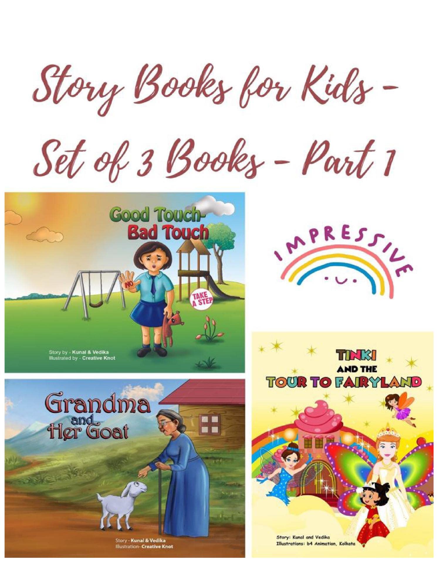 Story Books For Kids Set Of 3 Books English Short Stories With 