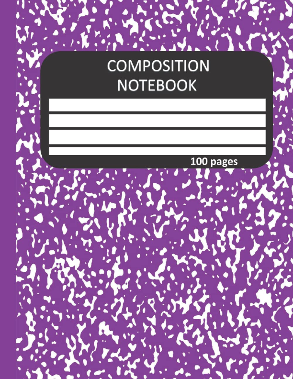 Purple Composition Notebook Wide Ruled Marble Purple Composition