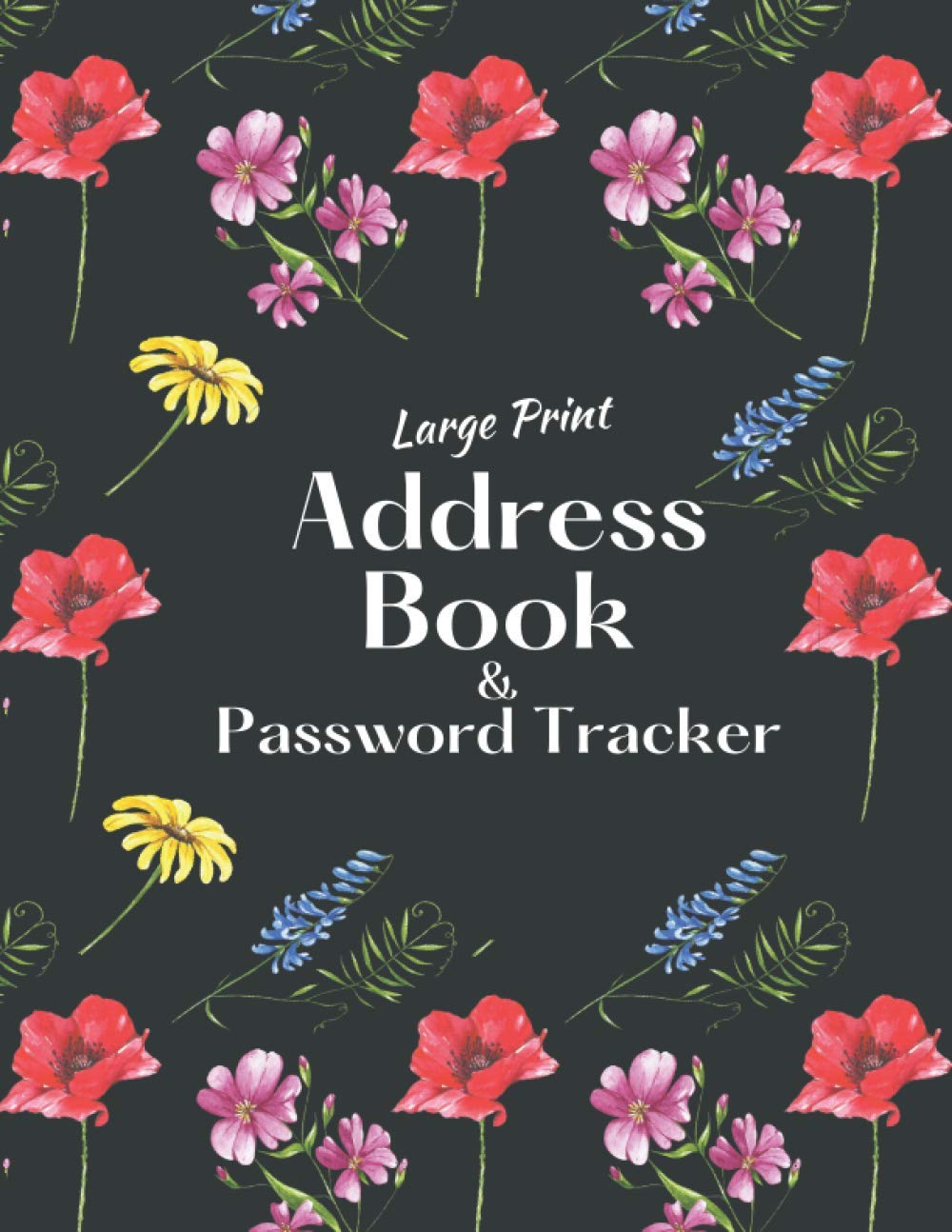 Address Book & Password Tracker Wildflower Large Telephone Address and Password