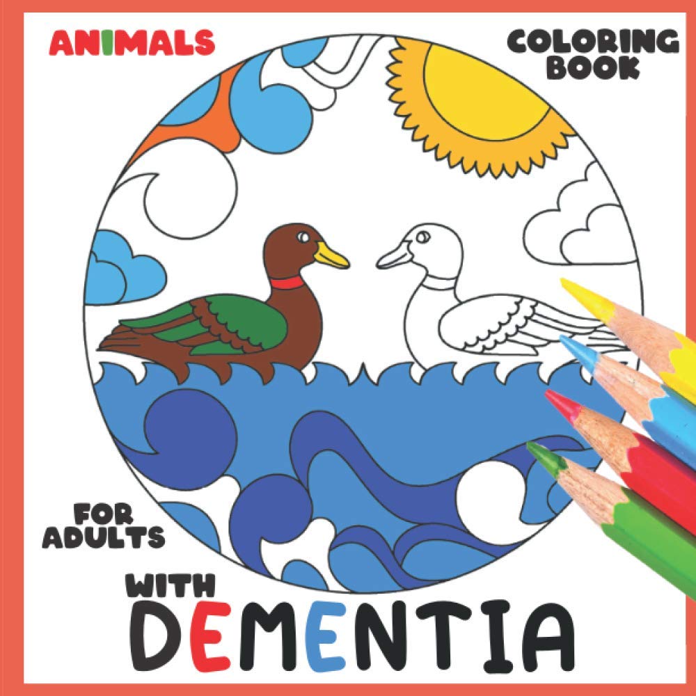 Coloring Book for Adults with Dementia:Animals,: Simple Coloring Books