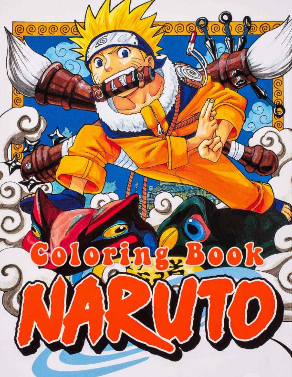 Narúto Colouring Book: +100 Illustrations, Narúto Colouring Book For ...