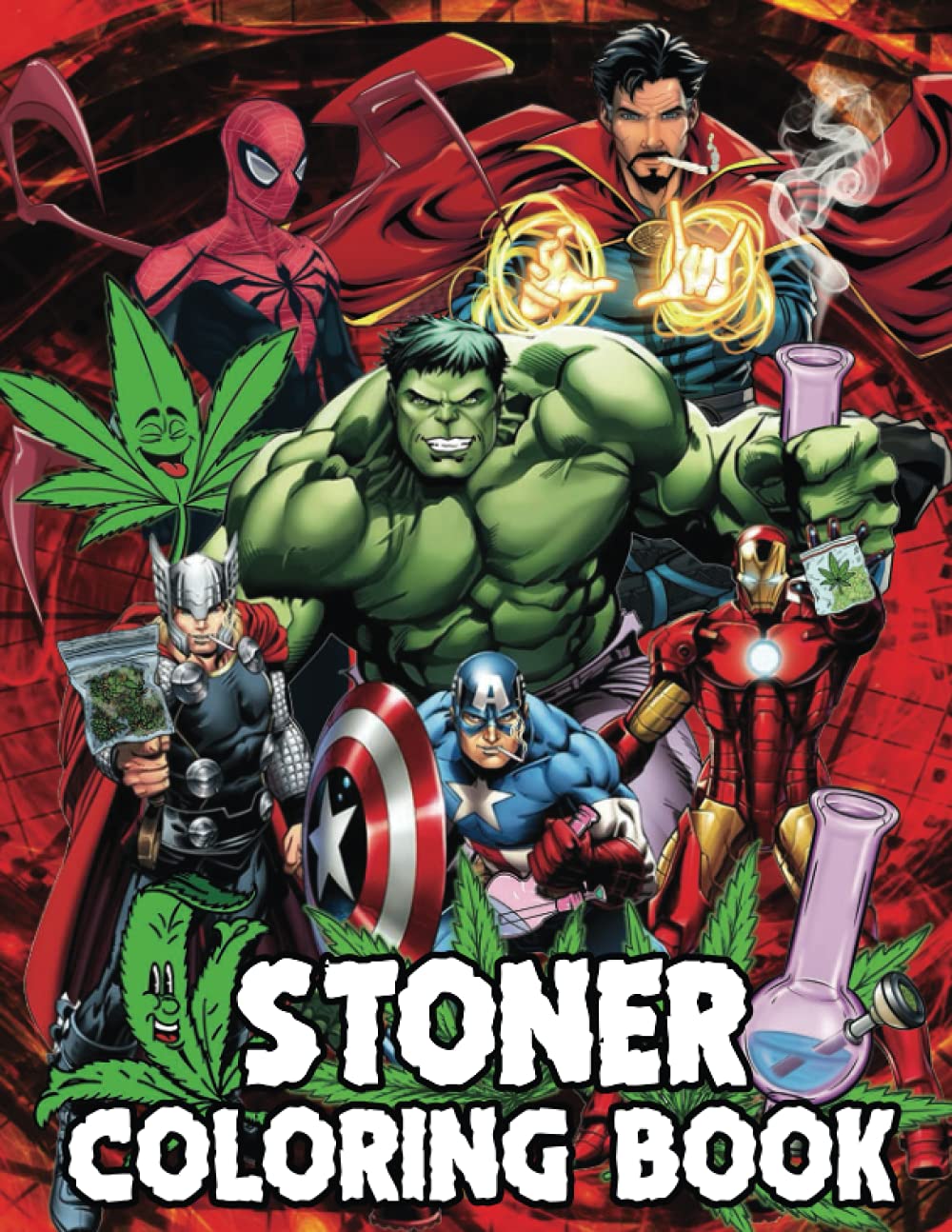 Stoner Coloring Book 90s Cartoon Stoner Wonderful Trippy Psychedelic