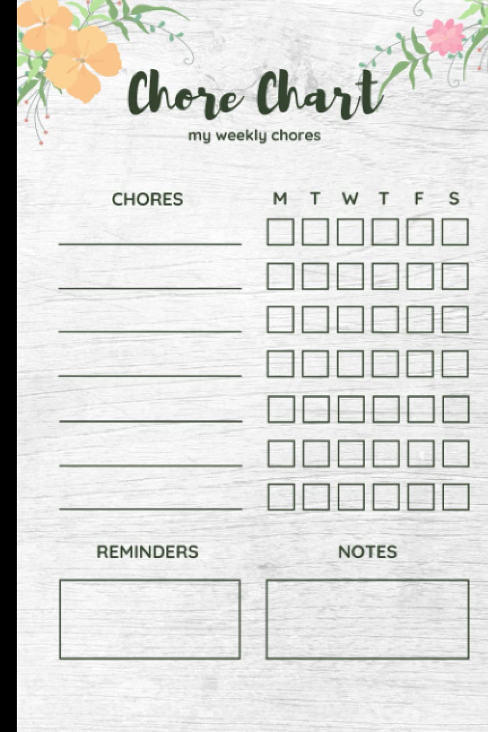 Chore Chart Journal My Chore Chart Diary, Weekly Chore Chart Diary, My
