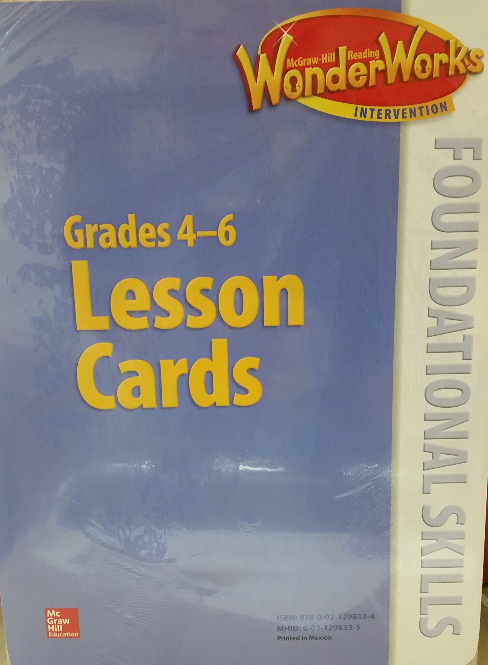 McGraw Hill Reading WonderWorks Foundational Skills Lesson Cards Grade