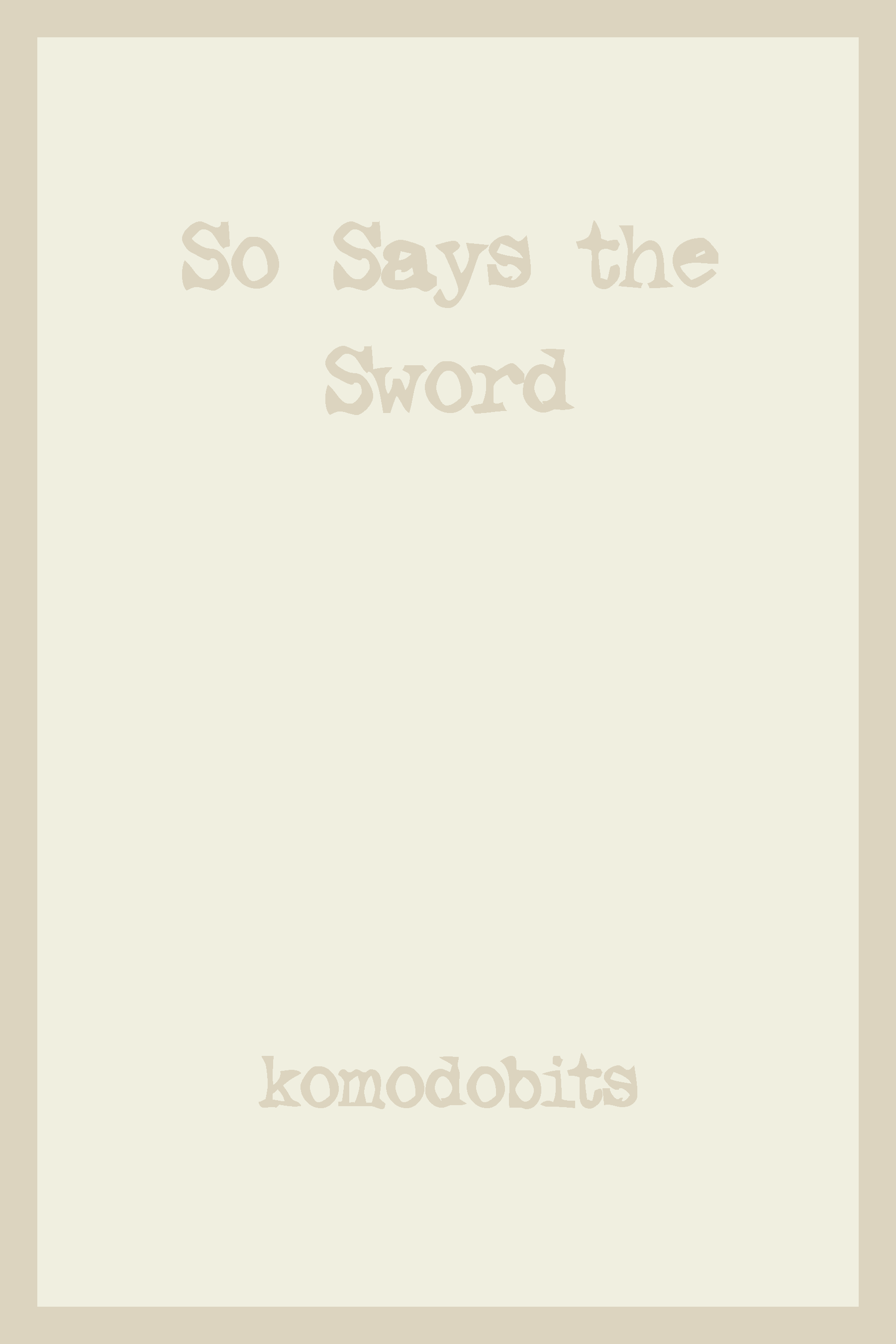 So Says the Sword