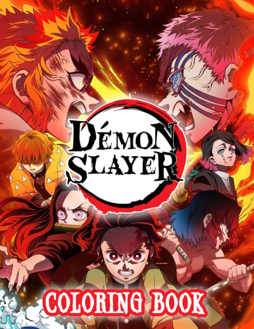 Démon Slayer Coloring Book: Giving You Many Beautiful Illustrations Of ...