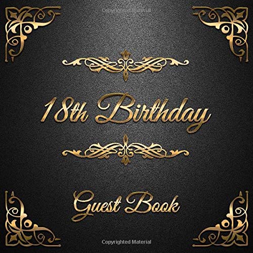 18th Birthday Guest Book Message Logbook and Guest Book for 18th