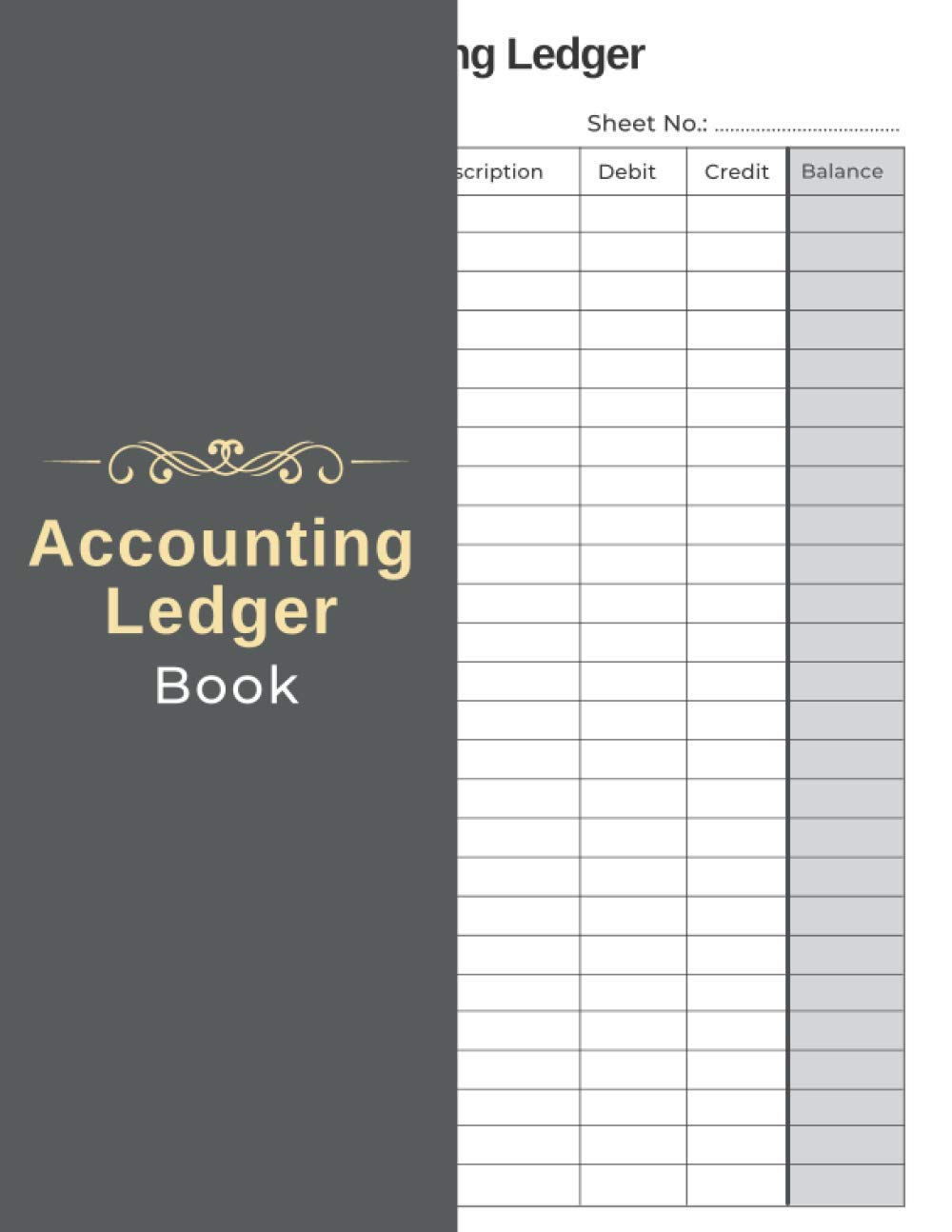 Accounting Ledger Book A4 Book Size 120 Blank Accounting Ledger Pages Easier Ledger Account