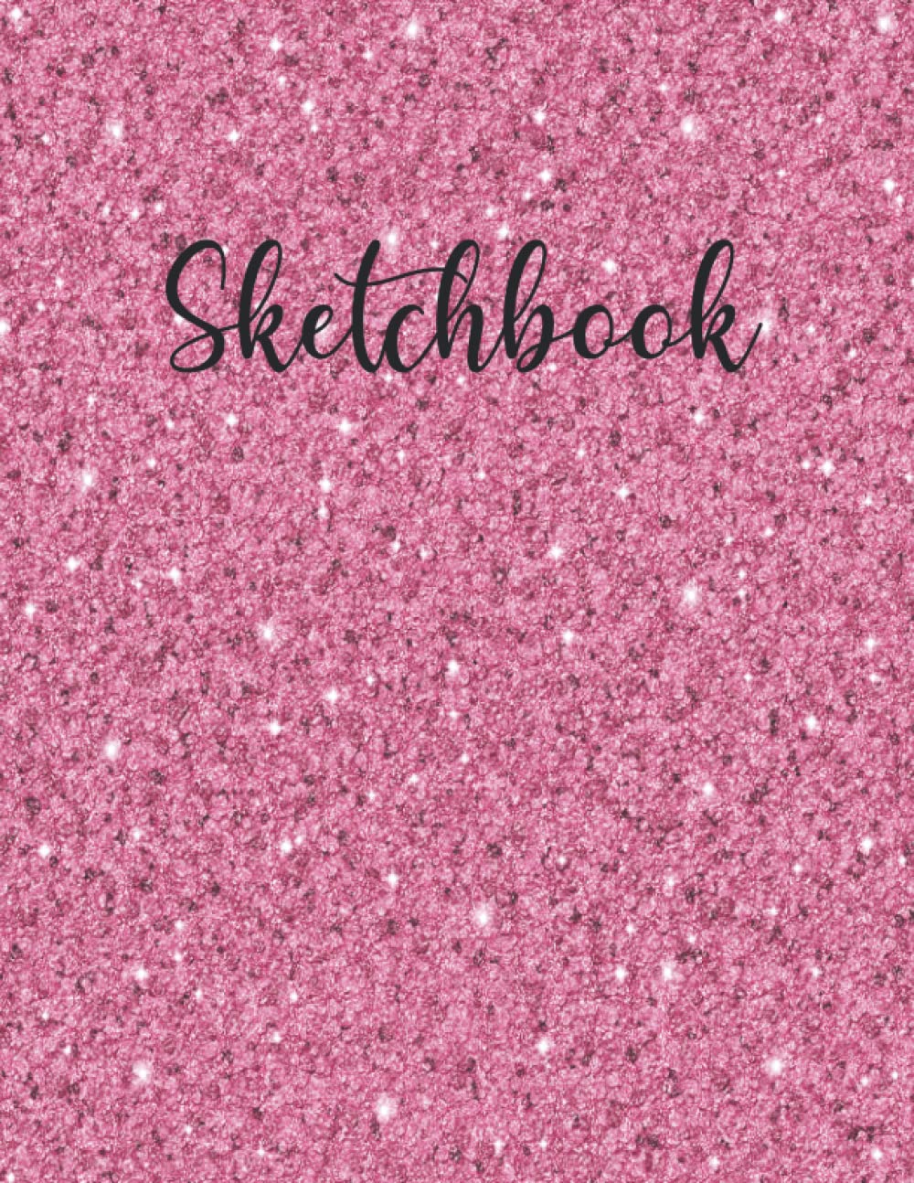 Sketchbook Cute Pink Glitter Sketchbook for Girls with 110 Pages of 8.