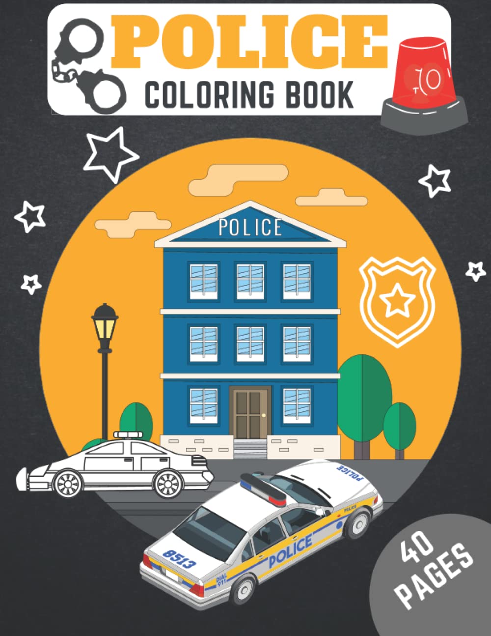 Police Coloring Book: Kids Police Officer Childrens Colouring Car Book