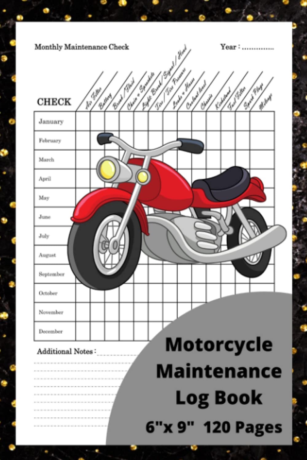 Motorcycle Maintenance Log Book Service and Repair Record Book For All