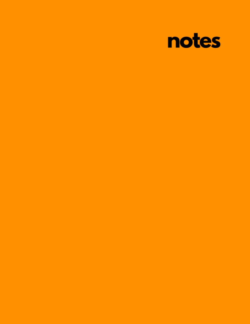 Notes A simple wide ruled orange composition notebook by Erin Wilson