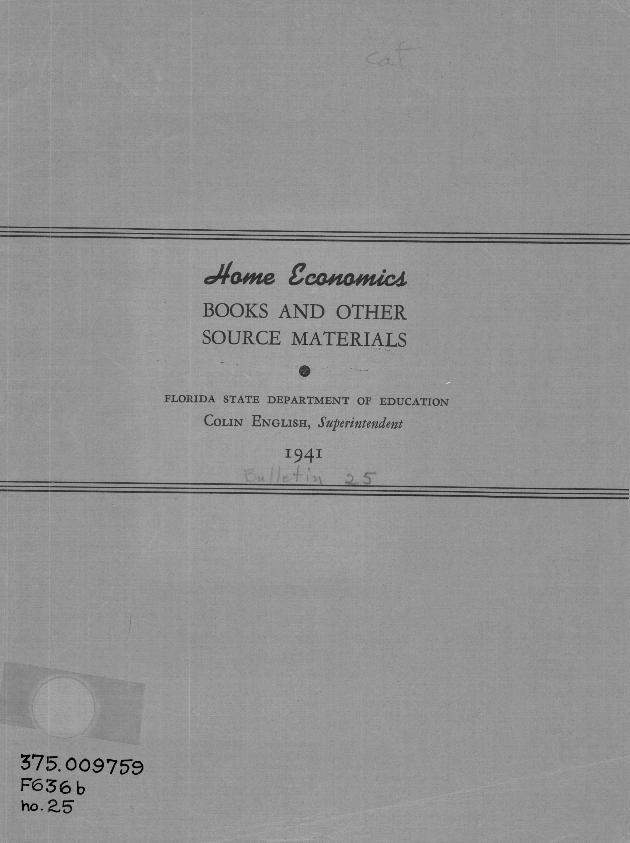 Home Economics Books and Other Source Materials by Colin English