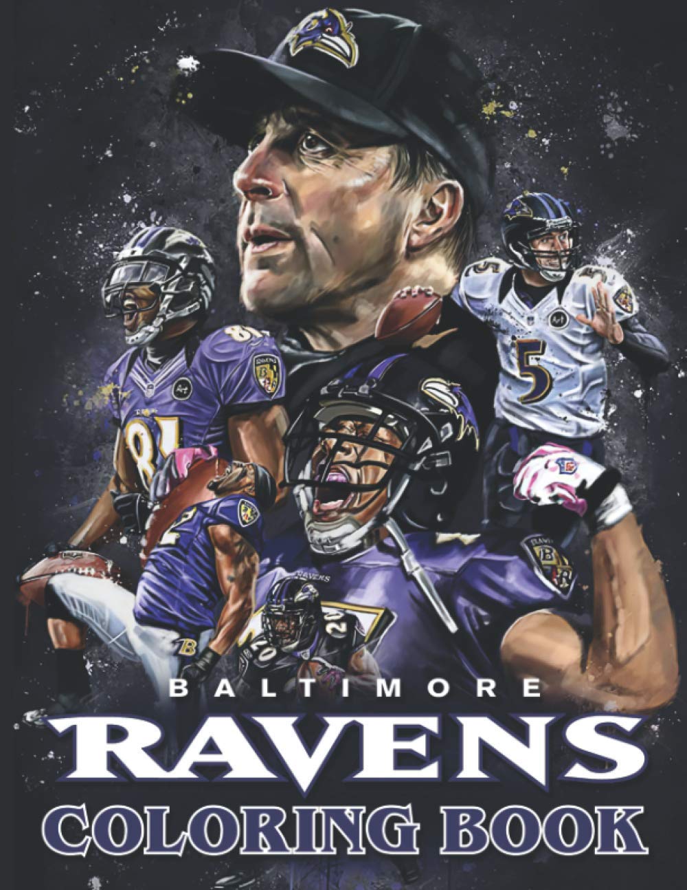 Baltimore Ravens Coloring Book: Baltimore Ravens Anxiety Coloring Books ...