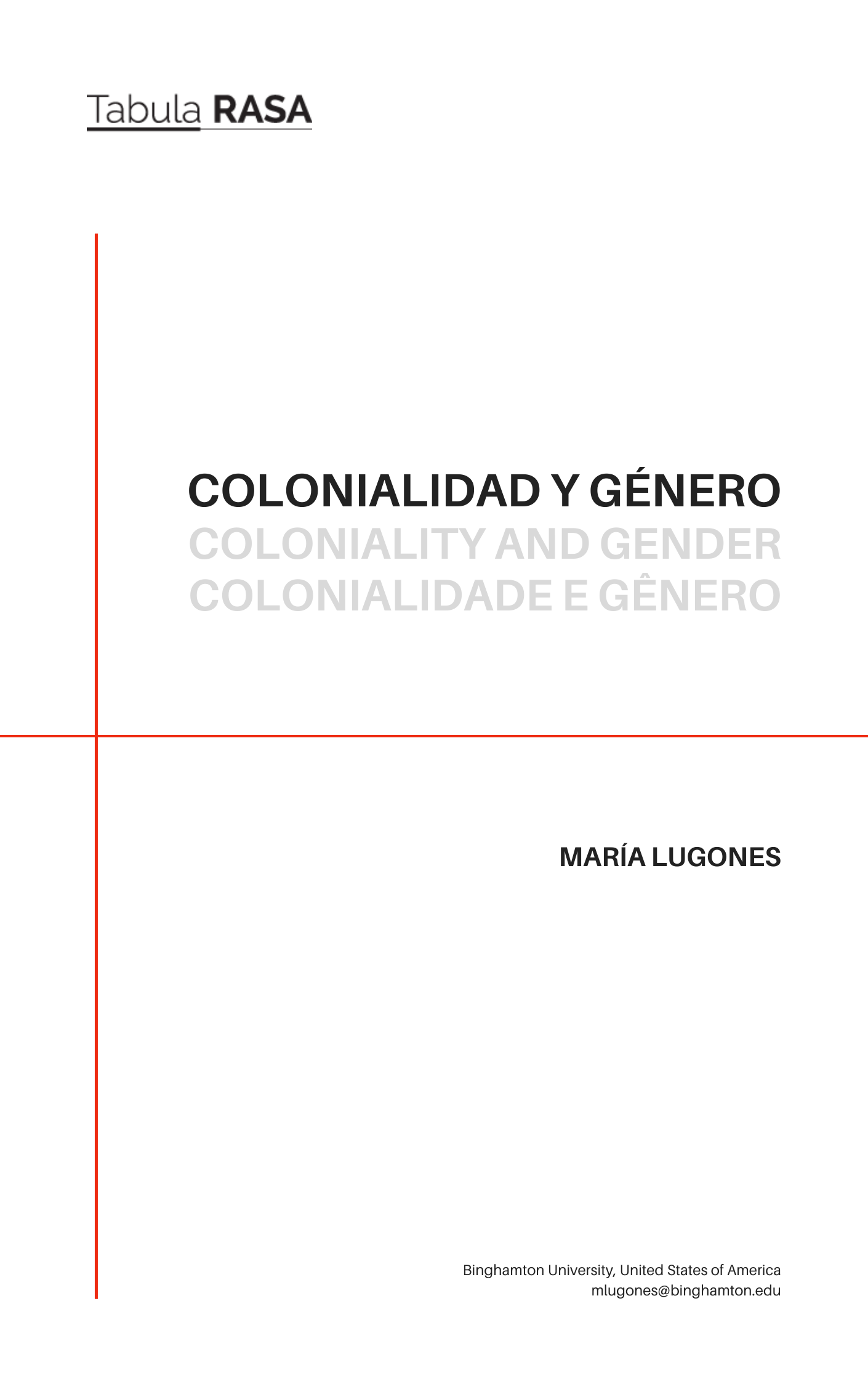 Colonialidad y género book cover
