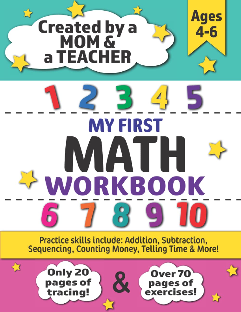 My First Math Workbook: For ages 4-6 - Beginner Math Learning - Over 90 ...