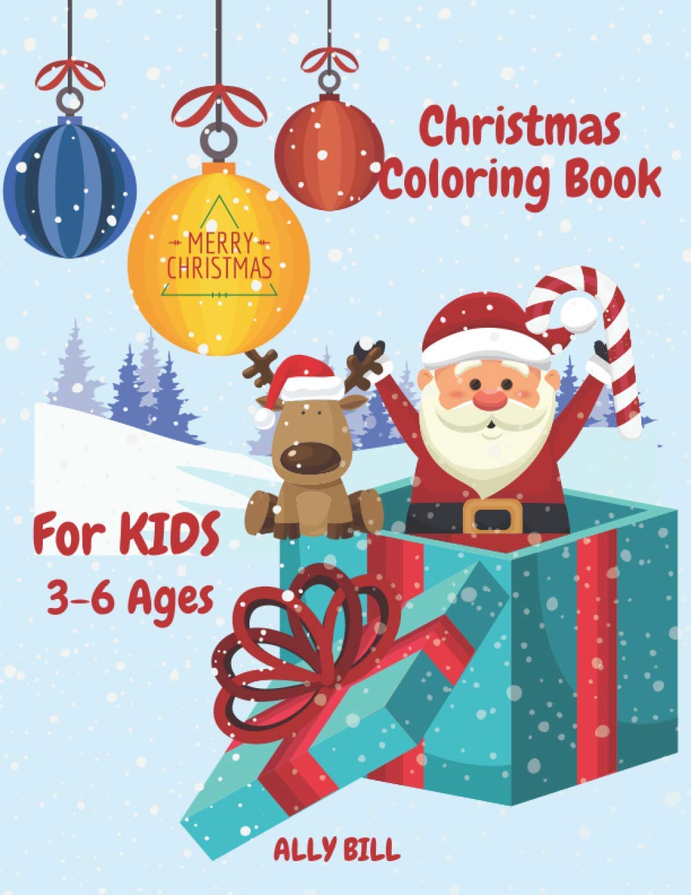 Christmas Coloring Book for Kids Christmas Themed Coloring Book for